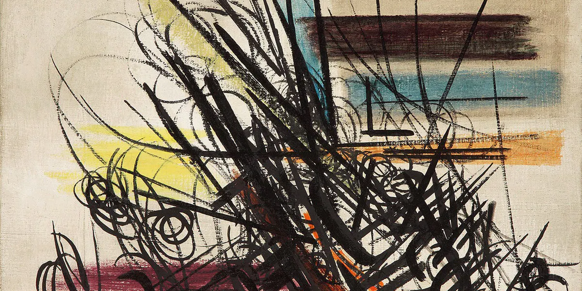 Hans Hartung, T1950-43, 1950, picture © Tajan