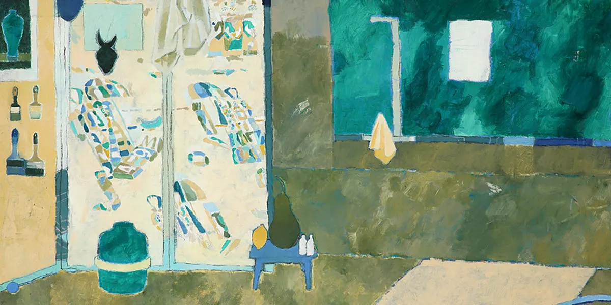 Pierre Bellot, Composition dans l'atelier, 2020, Öl/Lwd., 82 x 116 cm. Foto © Pierre Bellot / Tajan (Detail)