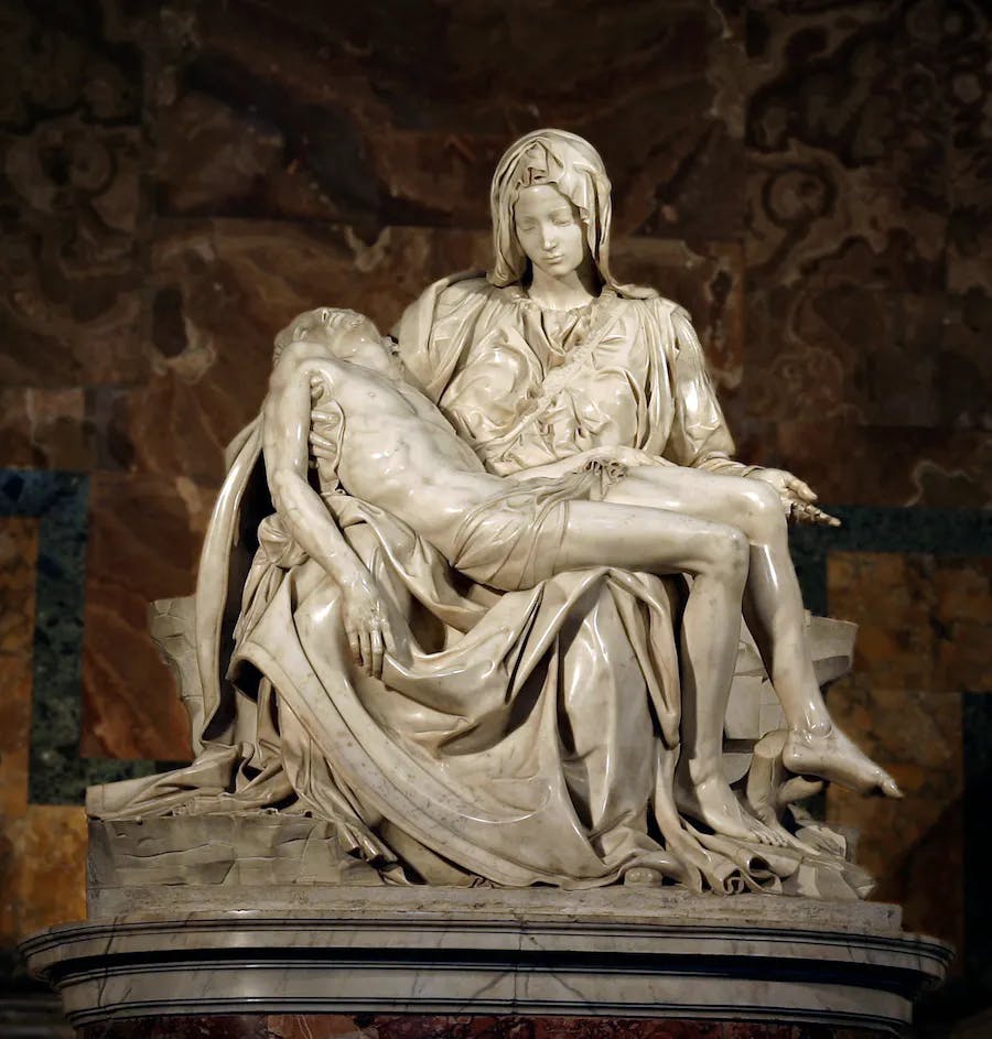 Michel-Ange, Pietà, basilique Saint-Pierre (1498-1499). Par Stanislav Traykov, CC BY 2.5