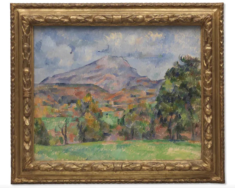 Paul Cézanne (1839-1906), La montagne Sainte-Victoire, 1888-90, huile sur toile, 65,1 x 81 cm. Image © Christie's
