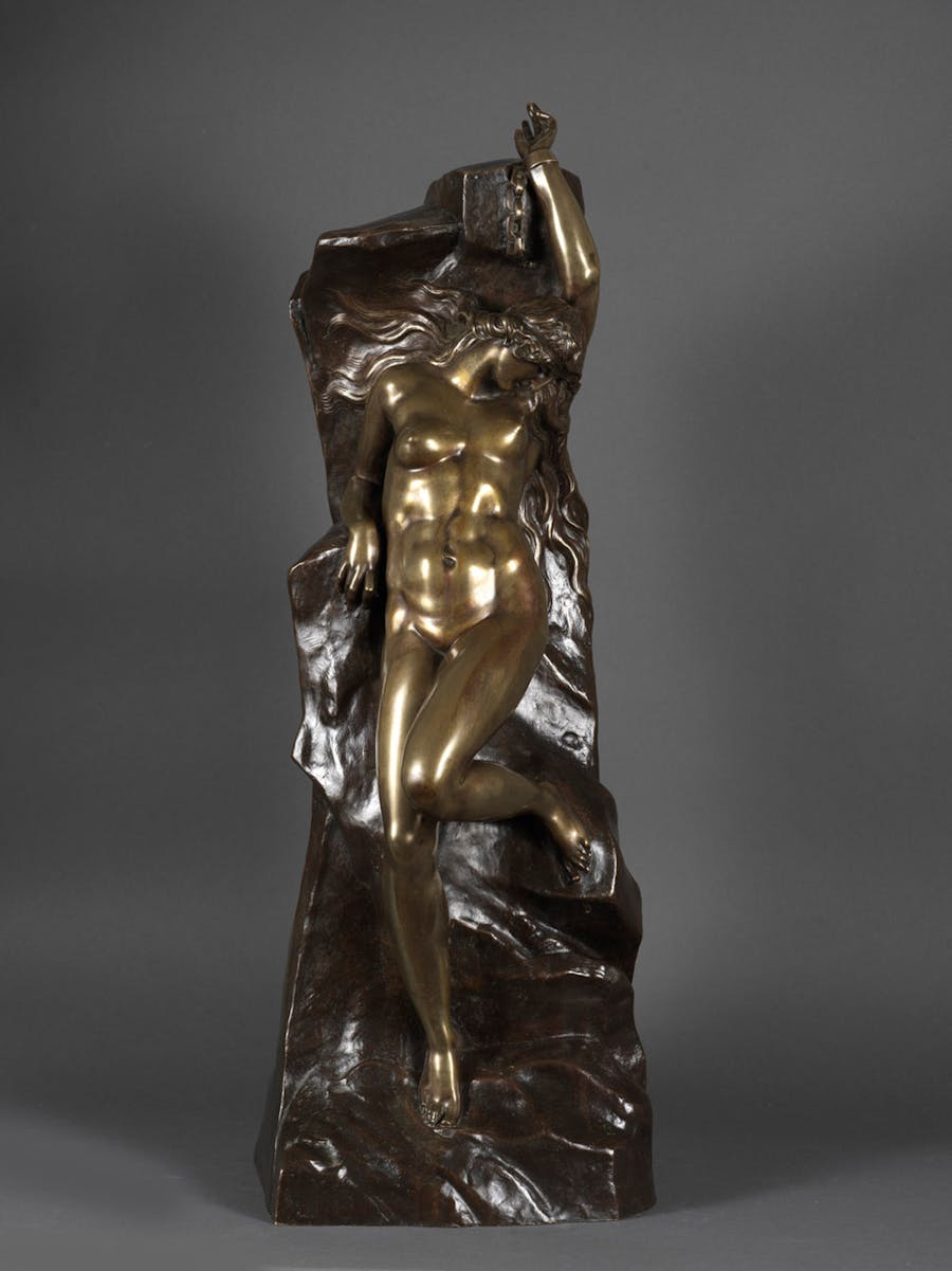 Louis-Jules-Julien Franceschi (1825-1893), Andromède, 1857, bronze à patine brune et dorée, signée, fonte vers 1870. Photo © Expertisez.com