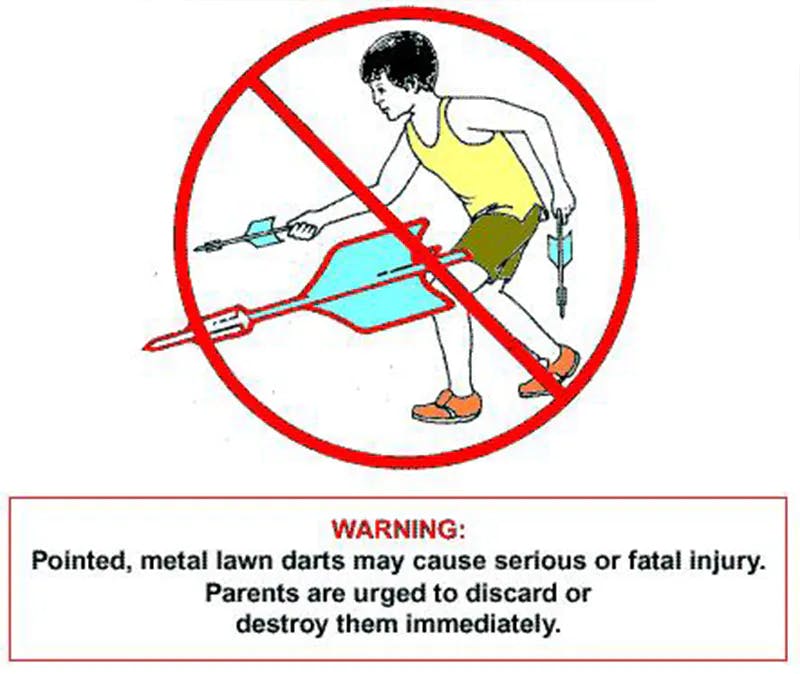 Image from a US Consumer Product Safety Commission warning for lawn darts. Public domain image
