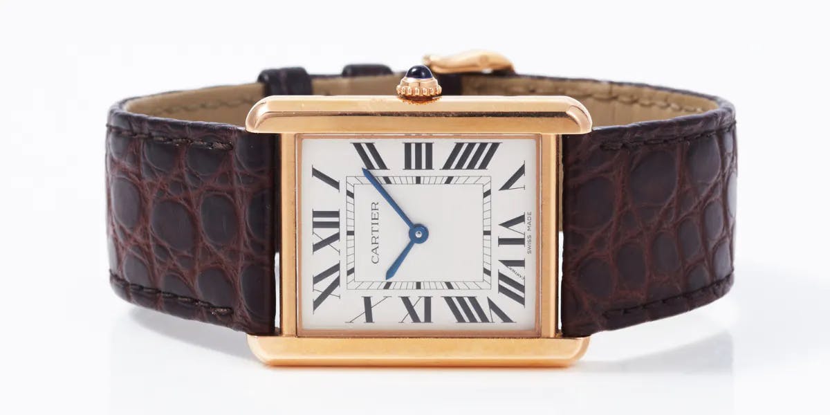 BAUME & MERCIER Men's 18K YG Cartier Tank Style Wristwatch - $30K APR