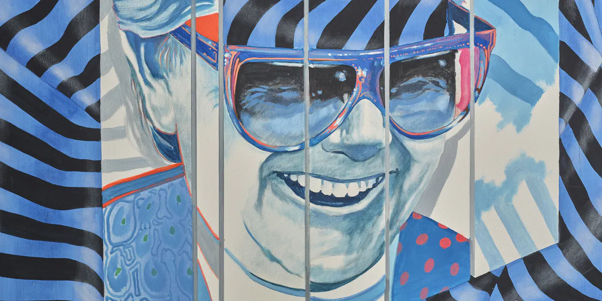 École contemporaine, Portrait de Michou, acrylique sur toile, image © Artcurial