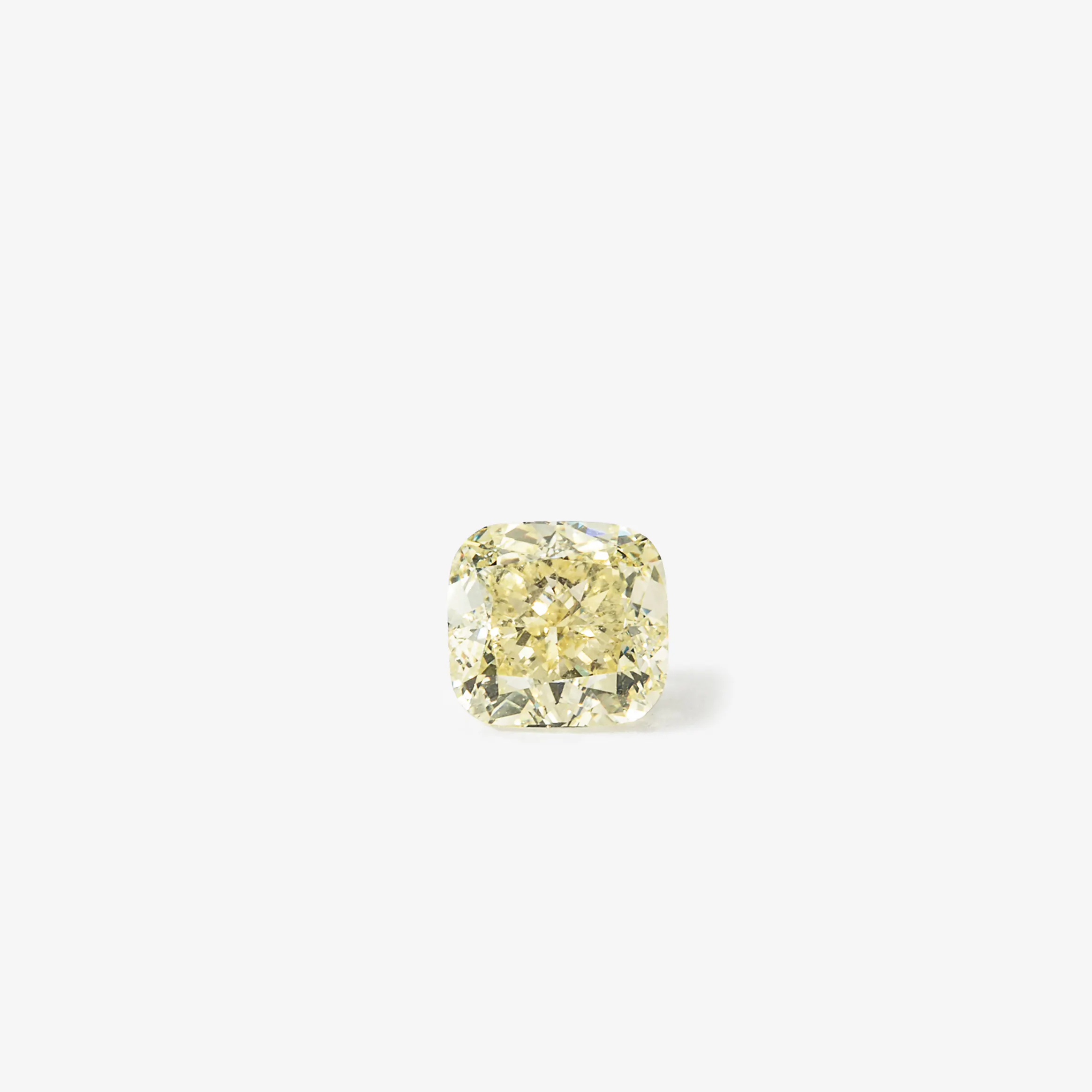 A cushion-cut diamond weighing 1.36 carat With GIA certificate: Fancy Light Yellow, Natural Even, IF, Numbered GIA 6202884809, 5 November 2015 Estimate: £8 - 10 500 (€ 9 000 - 12 000)