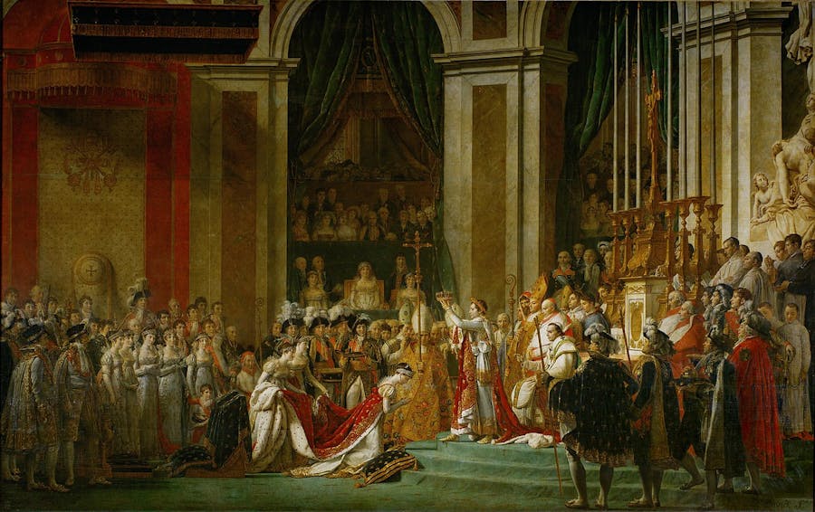 The Coronation of Napoleon, Jacques-Louis David. 1805-7, oil on canvas. Imaged: Wiki Commons 