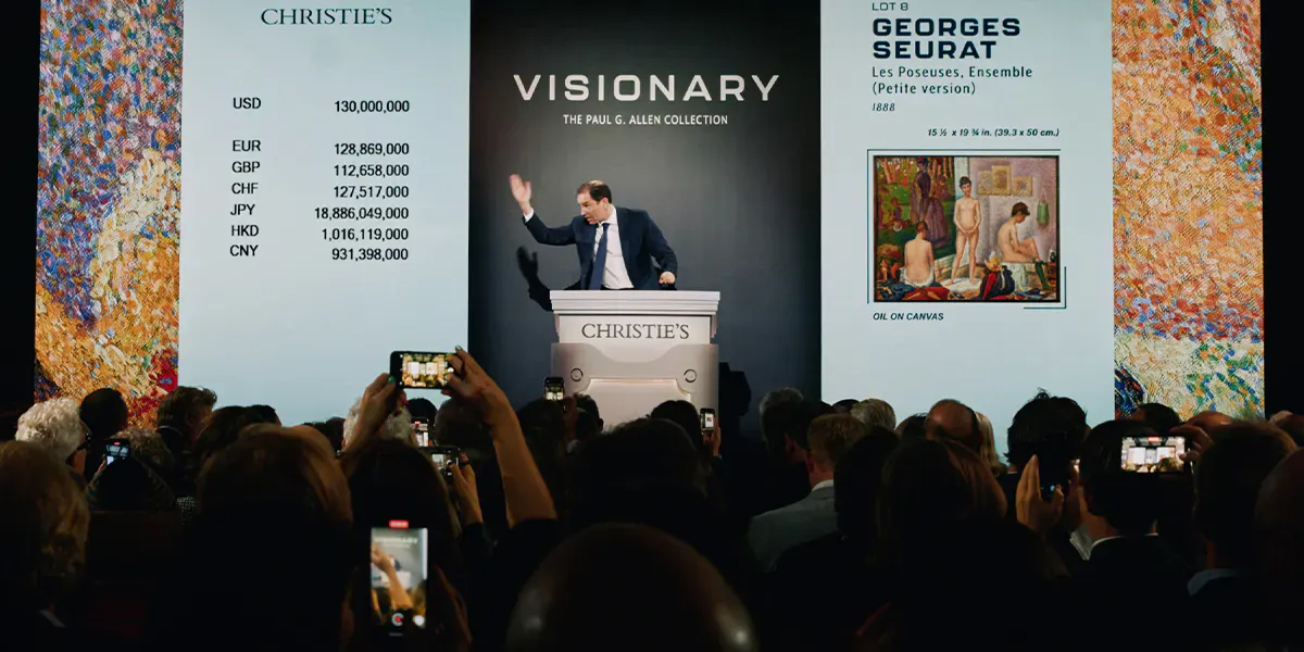 On the evening of November 9, 2022, Christie's auctioned the first part of the Paul G. Allen Collection for $1.5 billion. Photo © Christie's (detail)
