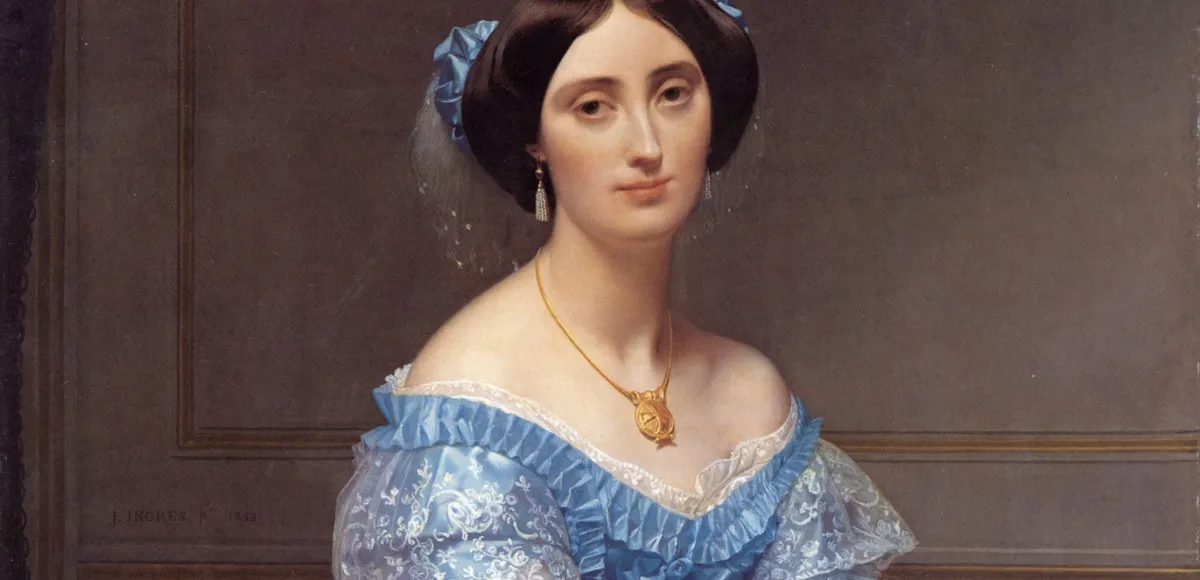 JEAN-AUGUSTE-DOMINIQUE INGRES. Princesa de Broglie (1851 - 1853). Robert Lehman Collection. Imagen vía: Wikipedia