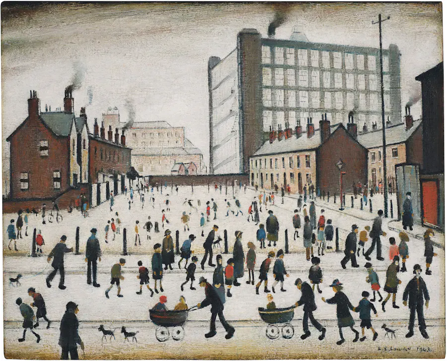 Tableau LS Lowry « Va Au Travail » - Impression D'art Sur Toile - Formats A4 à A1