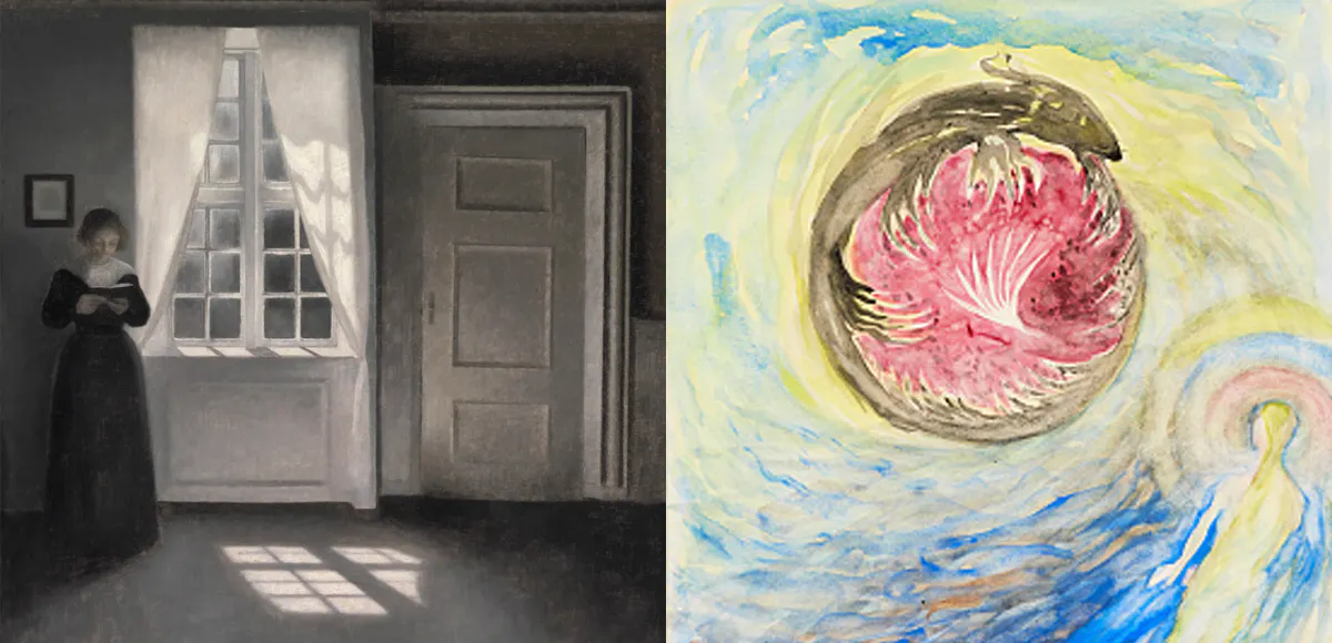 Två tavlor som nådde rekordsummor. Hammerhøi och Hilma af Klint. 