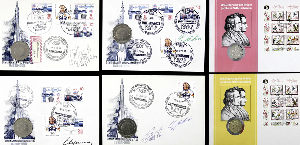 Gigantische Sammlung der Numisbriefe der DDR oder in Verbindung mit der DDR ab 1966. Foto © Teutoburger Münzauktion (Detail)
