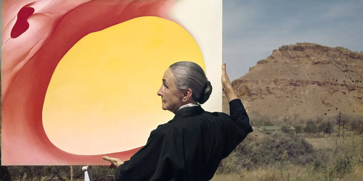 Georgia O'Keeffe utanför sin ateljé - Abiquiú, New Mexico, 1960. Foto © Tony Vaccaro / Getty Images
