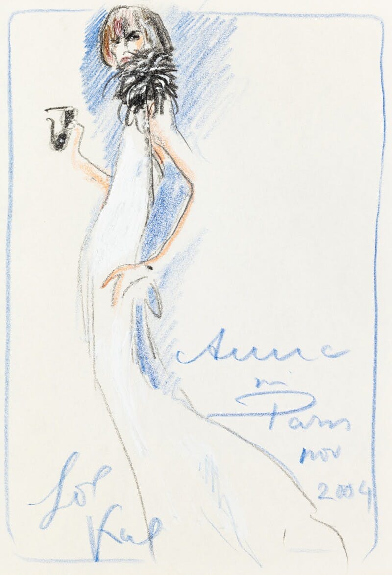 Karl Lagerfeld sketches expected to sell for thousands at auction