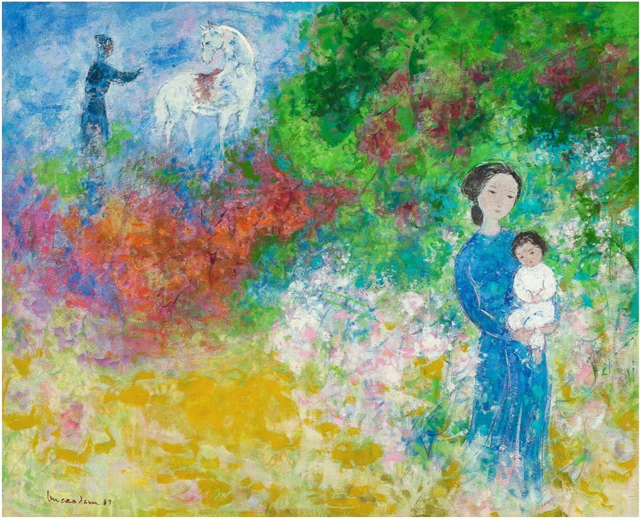 Vu Cao Dam, In giardino, olio su tela, 1983 © Sotheby’s