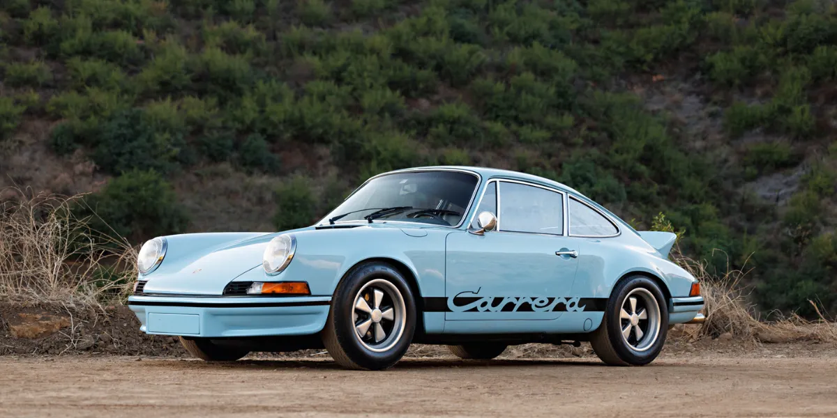1973 Porsche 911 Carrera RS 2.7 Lightweight. Image © Gooding & Company (detail)