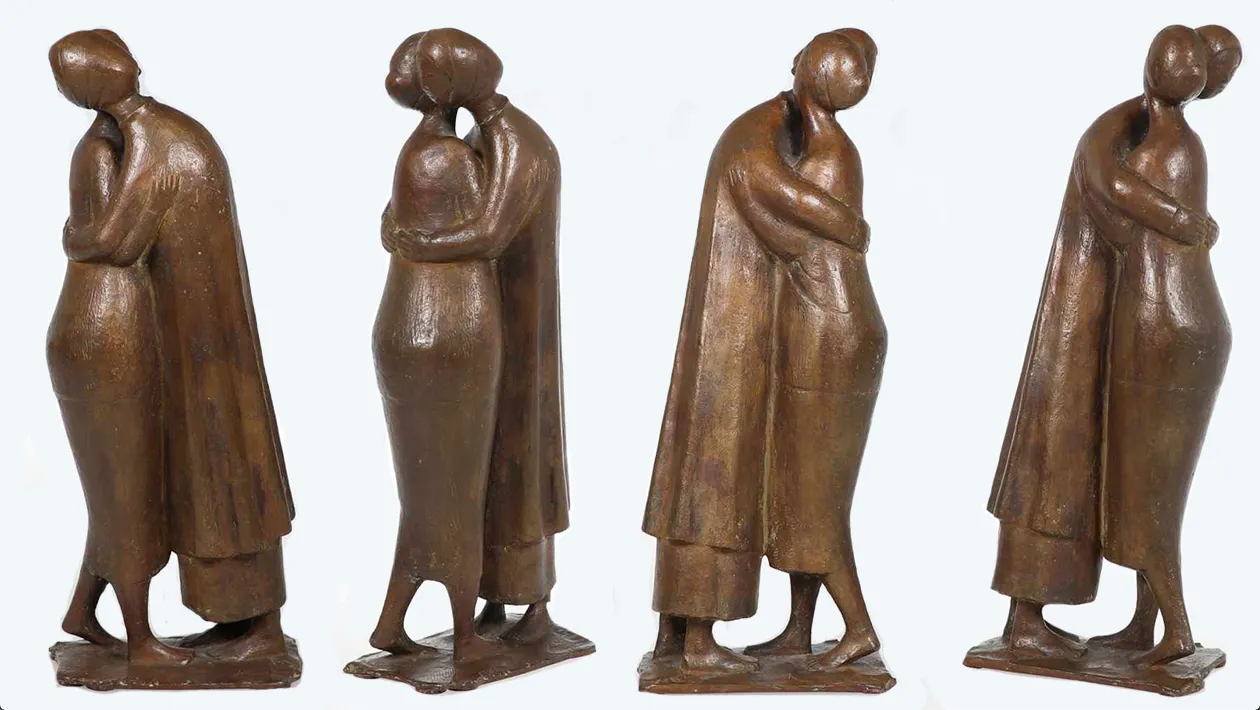 Gerhard Marcks (1889 Berlin - 1981 Köln), "Abschied", Bronze, goldbraun patiniert, 3/8, monogrammiert | Fotos: © Kastern
