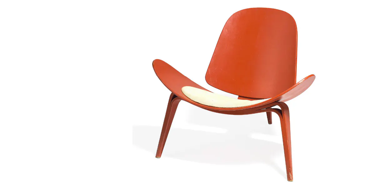 Hans J. Wegner, importante chaise « Shell-chair », 1963. Photo © Bruun Rasmussen