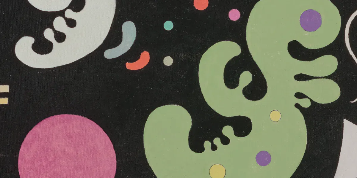 Wassily Kandinsky (1866-1944), Noir bigarré, octobre 1935, huile sur toile, 116,2 x 89 cm. Photo © Christie's