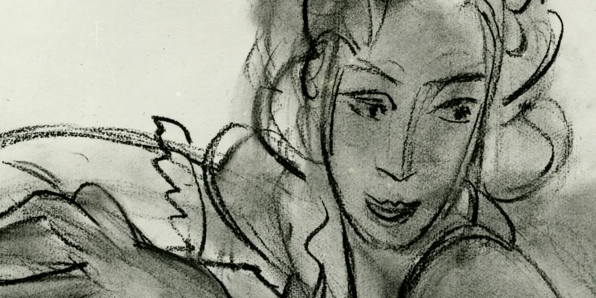Henri Matisse (1869-1954), Portrait d’Hélène Mercier, née Princesse Galitzine, assise (Ritratto di Hélène Mercier, nata Princesse Galitzine, seduta), 1938, disegno a carboncino, firmato e datato 22/10/38 in basso a sinistra. 
