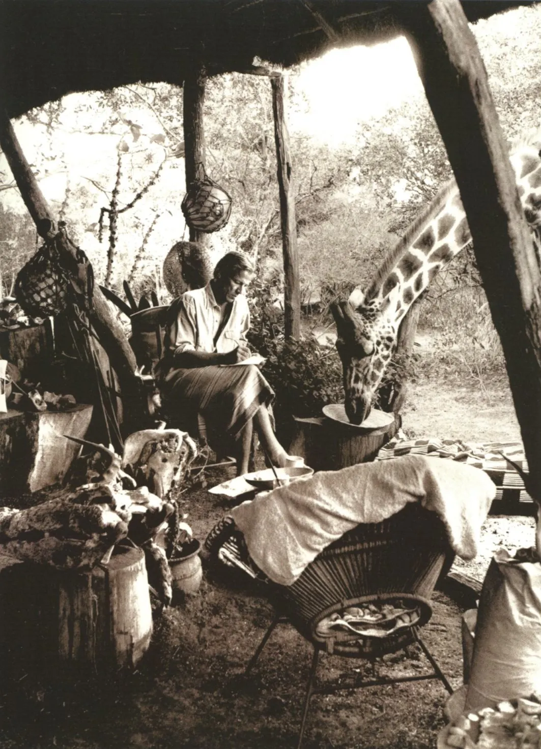 Peter Beard auf seiner Hog Ranch in Kenia Foto via ironcrowvintage.com