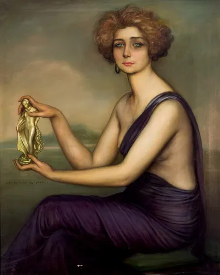 JULIO ROMERO DE TORRES (1874 Córdoba 1930) - Retrato de Teresa, Öl und Tempera/Lwd., signiert, 1920