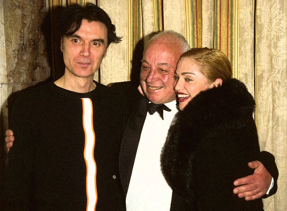 Seymour Stein, David Byrne and Madonna