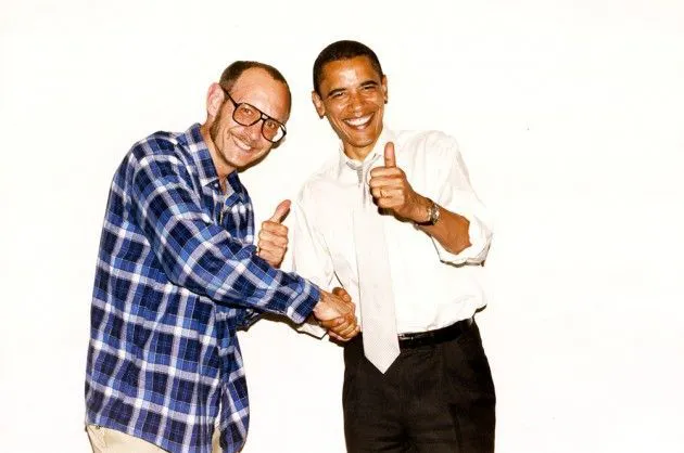 Terry Richardson and Barack Obama in 2013 Image via Konbini