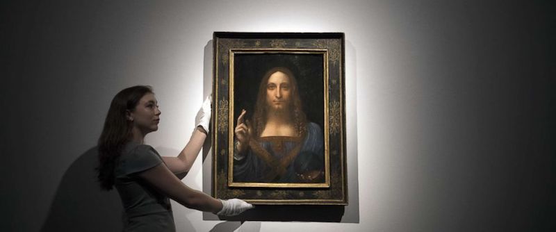 Leonardo Da Vinci's Salvator Mundi, um 1500 Abb.: Christie's