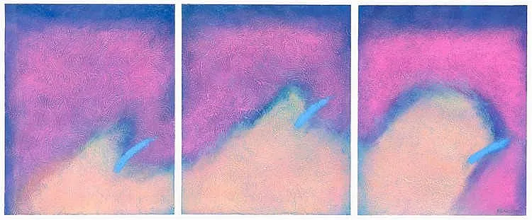 MARIO DÍAZ BENCOMO 1953 Pinar del Río, Cuba Triptyque, Acrylique