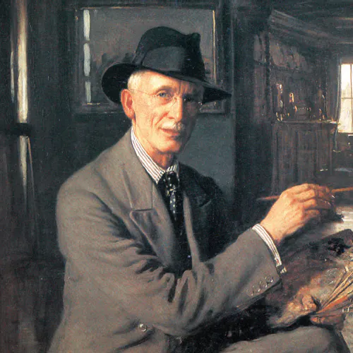 Self portrait of Frederick William Elwell RA