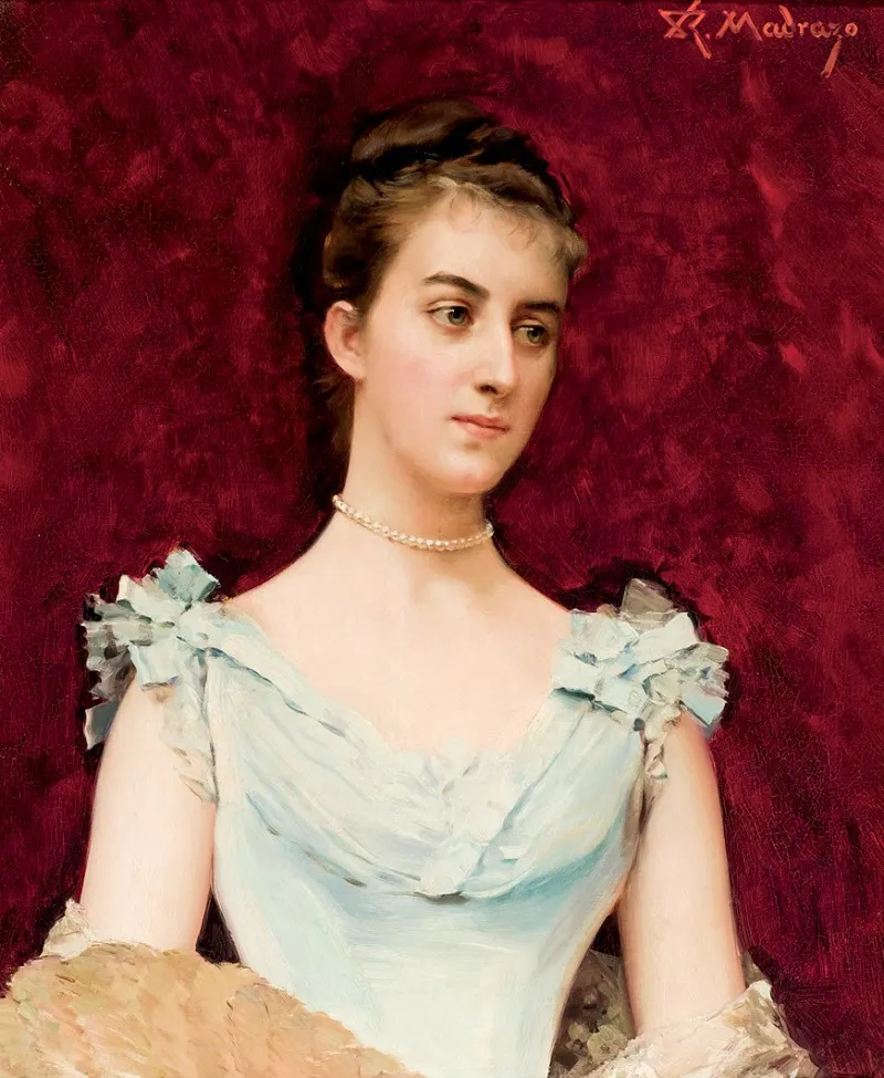 Lote 115: RAIMUNDO DE MADRAZO. Retrato de dama. Firmado