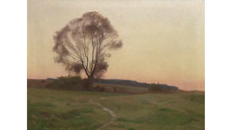 FRANZ BUNKE (1857 Schwaan-1939 Oberweimar) - Schwaaner Landschaft, Öl/Lwd., signiert