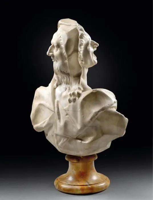 BALTHASAR PERMOSER (1651 – 1732) zug. - Doppelbüste "Leid und Bestürzung", Marmor Schätzwert: 40.000-60.000 EUR