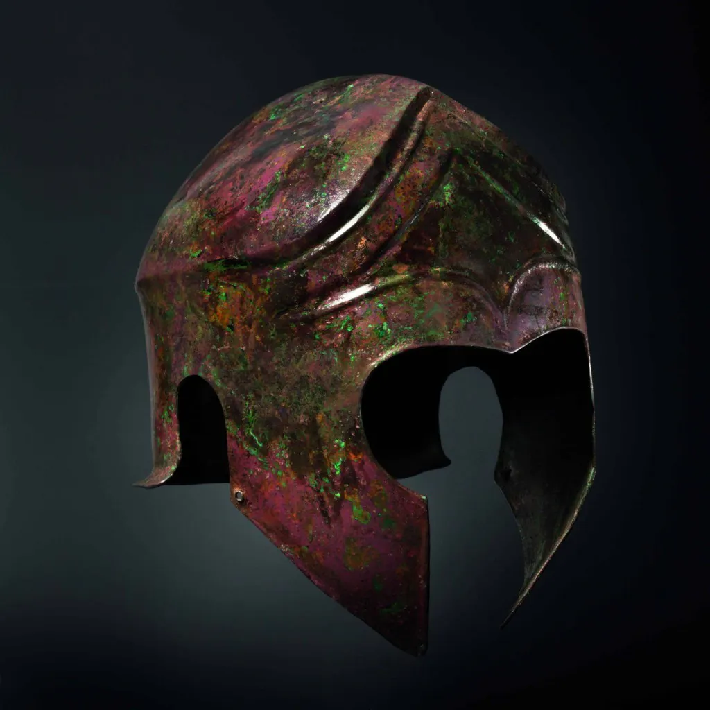 Casque de bronze du Ve siècle avant JC Image via Hermann Historica