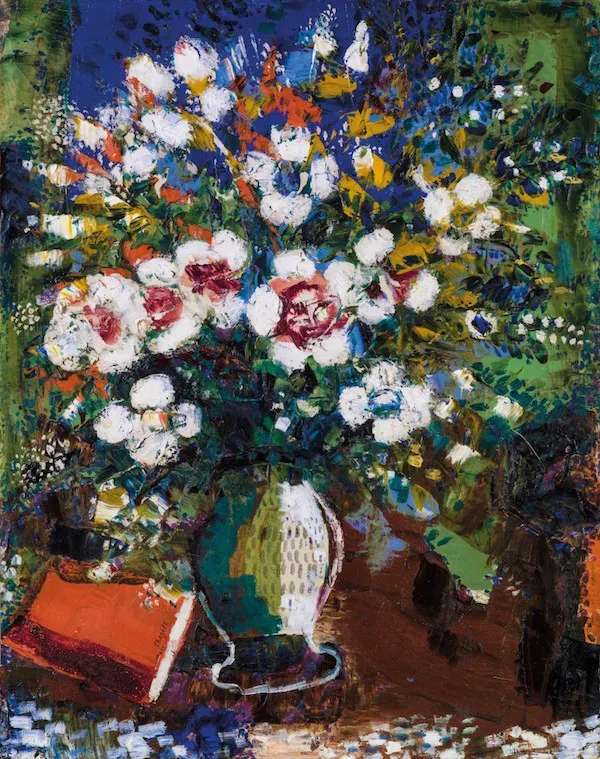 Marc Chagall, "Fleurs", signerad och daterad 1924. Utropspris: 7,4 - 9,8 miljoner kronor.