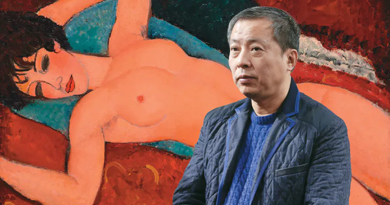 Liu Yiqian framför världens näst dyraste målning, skapad av Amedeo Modigliani.