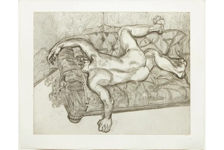 Lucian Freud Naked Man on a Sofa. Utrop: 1 510 000 SEK Phillips