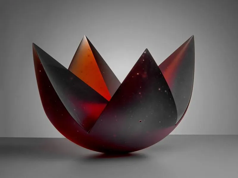 JAN EXNAR. Flor de cristal (2011). Color topacio