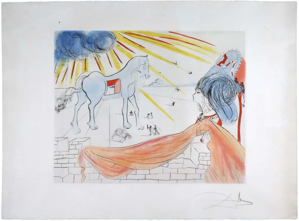 Salvador Dalí, ‘Helena and the Trojan Horse’.