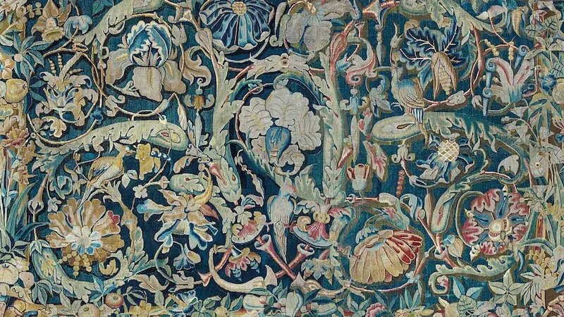 Tapisserie « Feuilles de Choux », Flandres, XVIe siècle, image ©Della Rocca