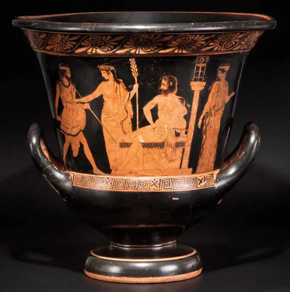 Attic calyx krater av Hector Painter, från det fjärde decenniet, femhundra år före Kristus Utropspris: 555 000 SEK Hermann Historica
