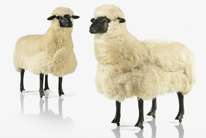 "Deux moutons de laine" de François-Xavier Lalanne © Sotheby's