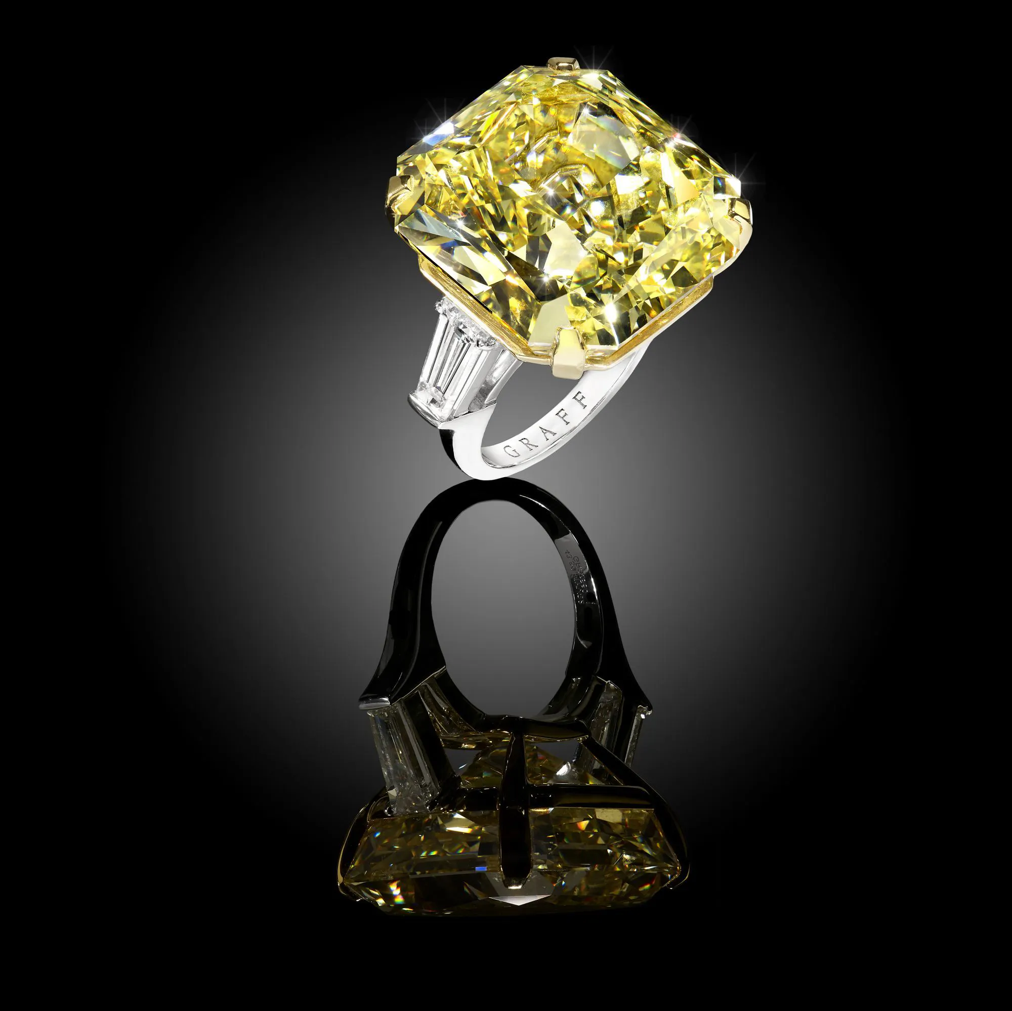 Million Dollar Baby: Fancy Intense Yellow Diamant-Ring von 43,59 ct wird versteigert