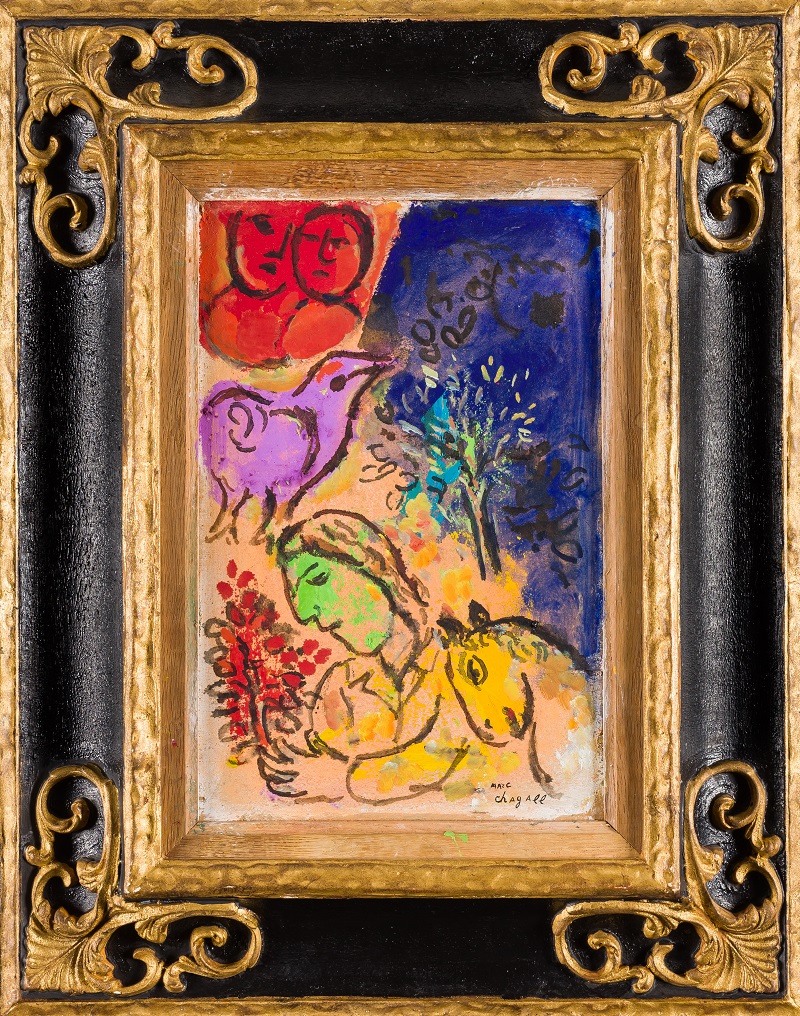 MARC CHAGALL. (Witebsk (Rusia) 1887 - 1985). “El pájaro malva”
