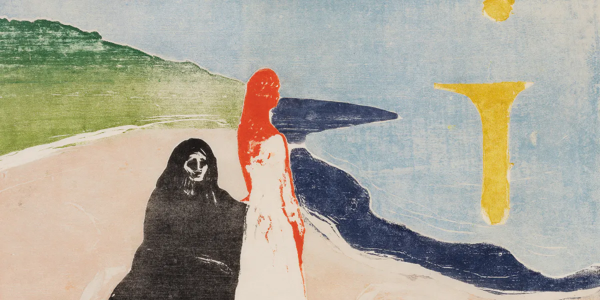Edvard Munch (1863-1944), Zwei Frauen am Strand. Foto © Bonhams (Detail)