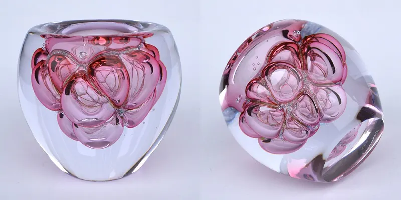  PAUL SPANNENBERG. Florero de vidrio soplado. Leerdam (2016)