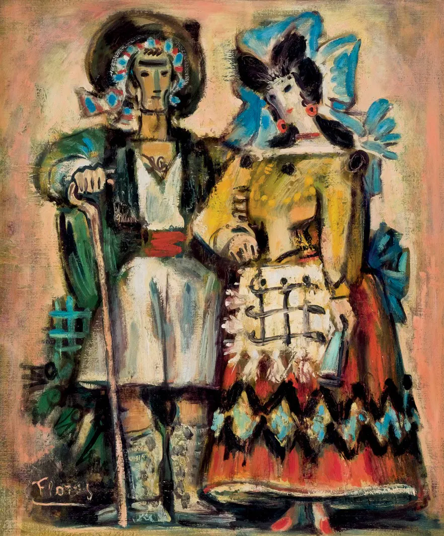 Lote 204: PEDRO FLORES. Pareja Valenciana