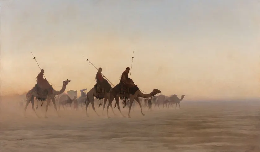 Théodore Frère, ‘Grande caravane de La Mecque (Great Oriental Group of Mecca)’. Photo: Artcurial