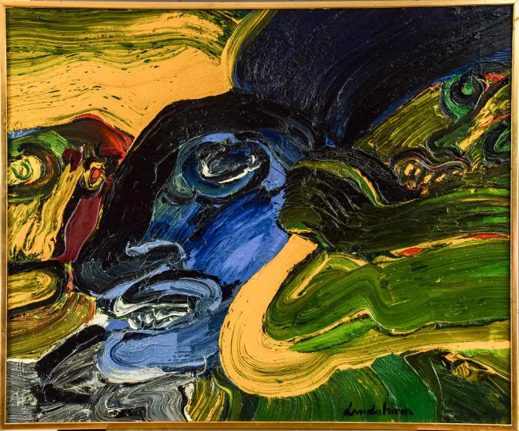 Bengt Lindström "Kvällsbesökare". Bild: Norrlands Auktionsverk