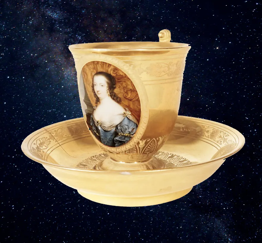 Inédit: une tasse et sous-tasse du service de l'impératrice Joséphine aux enchères